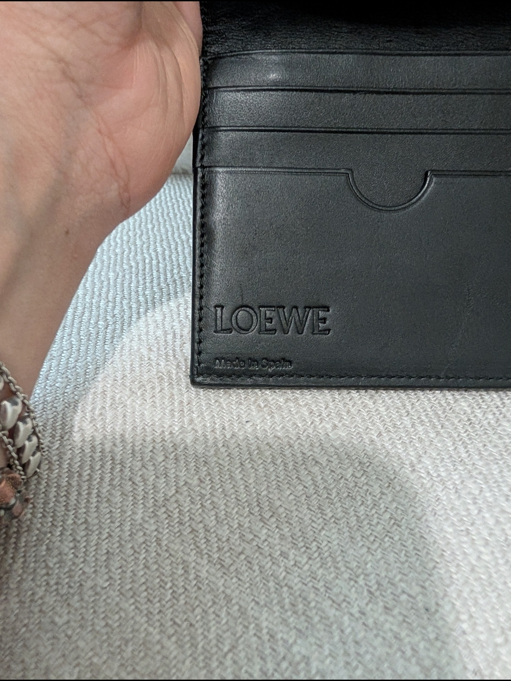 (SOLD) Loewe Embossed Leather Card Holder - Picture 12 of 14